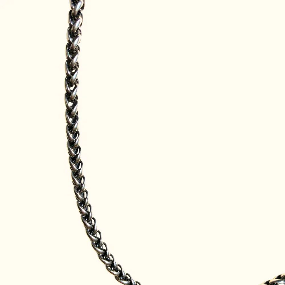 Bundle of 2 Mens Solid Sterling Silver Chopin Chain 55mm abel232